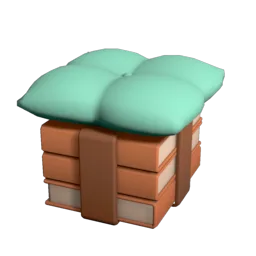 Upcycled Orange Ottoman